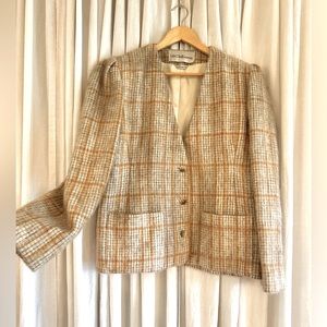 Incredible vintage Liz Claiborne wool plaid blazer 😍